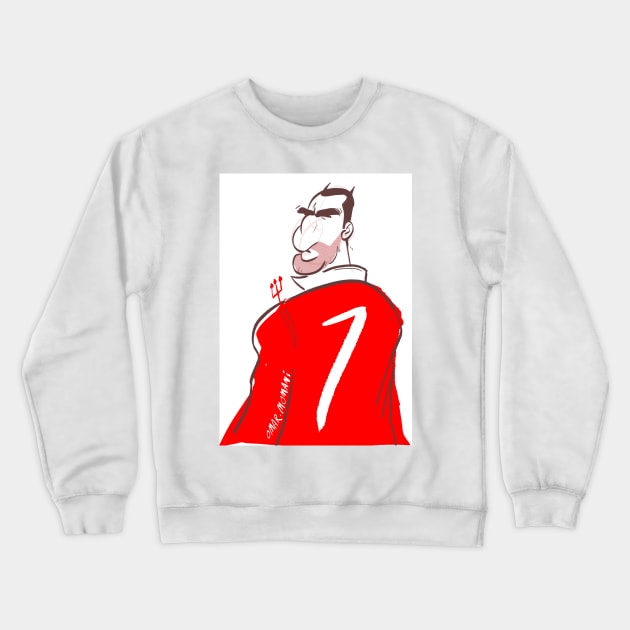 Eric Cantona Crewneck Sweatshirt by Omar Momani